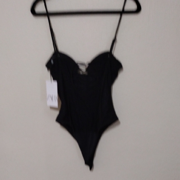 Zara Black Lace Bodysuit - Picture 8 of 9